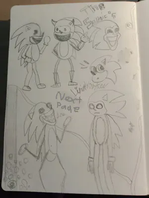 LinaWorker's tweet photo. so i drew diffrent versions of Sonic UwU
(first time on paper, uploaded 2 month ago on GJ)
#Sonic #SonicArt #SonicFanArt #SonicAUs #AUs #FanArt #TraditionalArt #SketchBook #OldCartoonSonic #CreepyOld3DGameStyleSonic #EndlessSonic #CrazySonicexe #Sonicexe #exe #SonicX #ChillyDog https://t.co/E2S14YGnki
