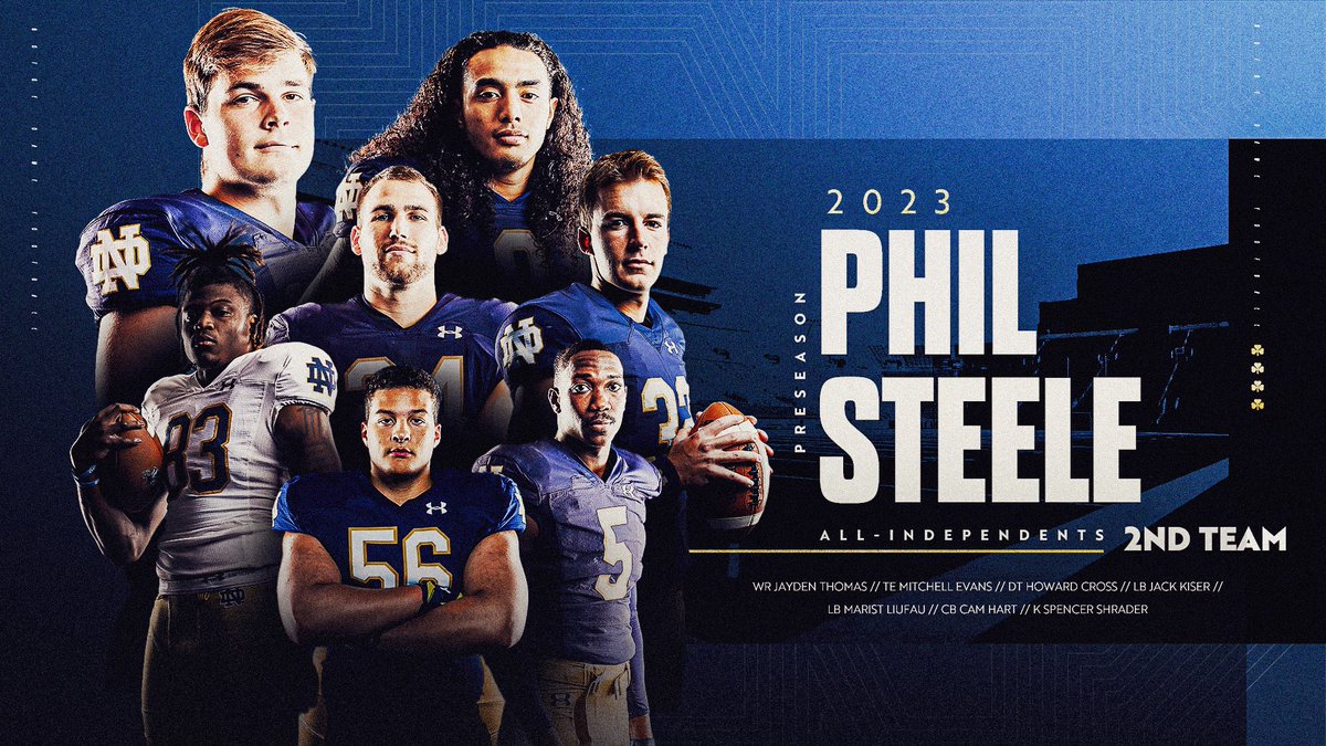 1️⃣8️⃣ Phil Steele Preseason All-Independents selections😤

#GoIrish☘️