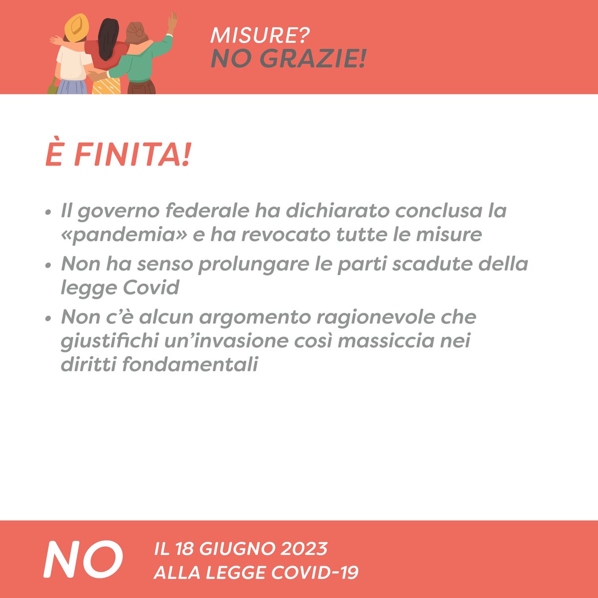 Aiutateci tutti a convincere il popolo svizzero a dire no alla divisione! 🧡

🫱🏽‍🫲🏼 Sostieni ora la campagna: misure-no.ch/sostenere/