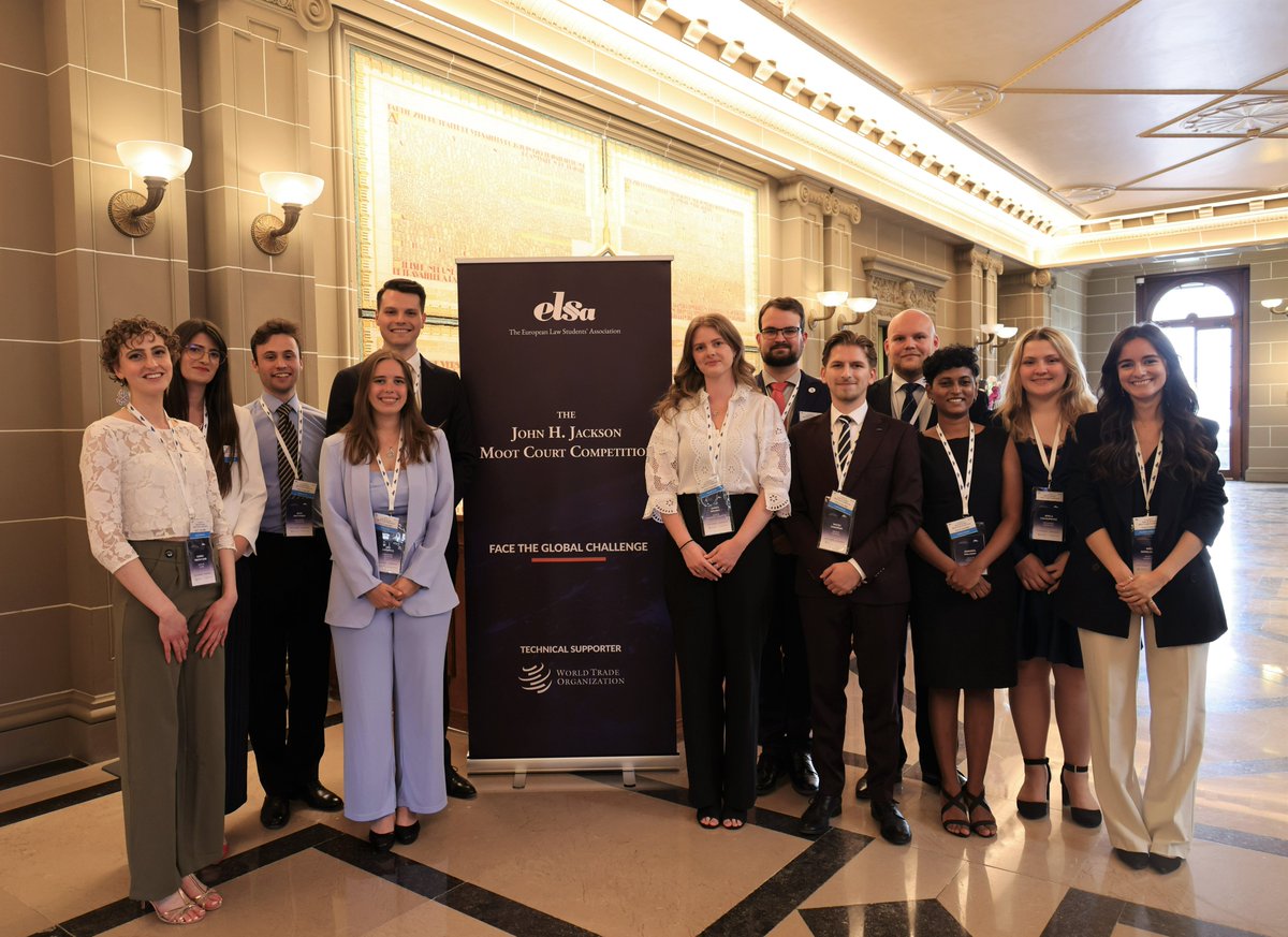 A warm welcome to all teams in the John H. Jackson Moot Court competition final round, taking place at the WTO this week! The competition simulates a WTO trade dispute case. The Dispute Settlement Body chair, H. E. @PetterOlberg, welcomed participants. Good luck to all teams!