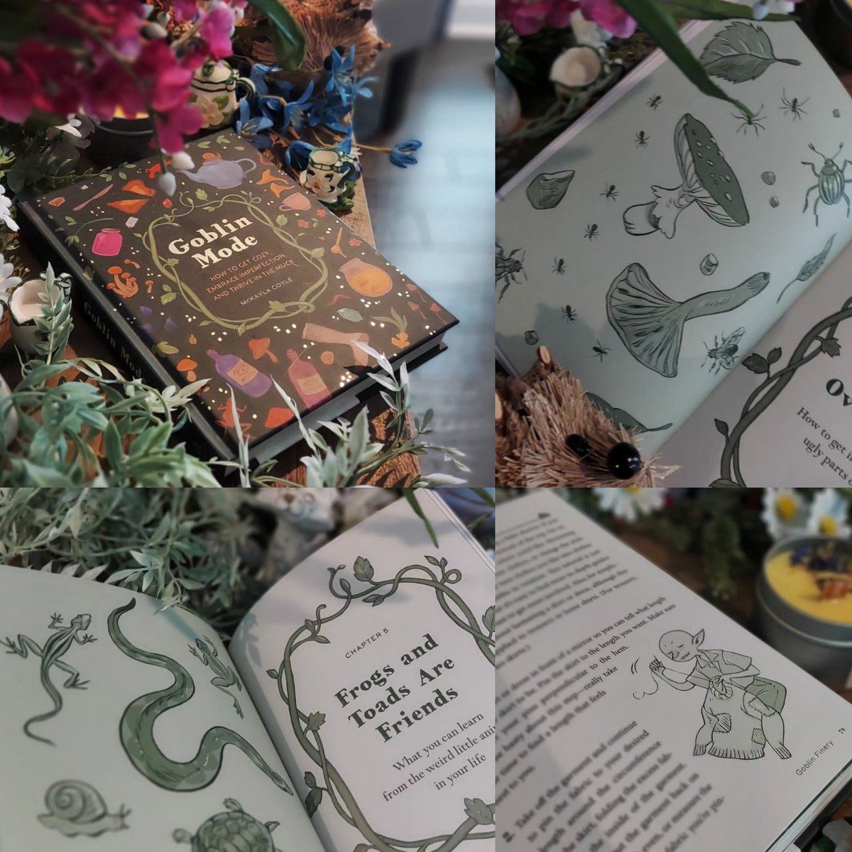 Thank you <a href="/quirkbooks/">Quirk Books</a> and author <a href="/mqcoyle/">goblin mcKayla</a> for sending me a copy of GOBLIN MODE!! This is a lovely, fun, and interesting book!! And the illustrations throughout are so beautiful and whimsical!!
Find your inner goblin 🍄💚
#goblinmode #newrelease 
#quirkbooks
#mckaylacoyle