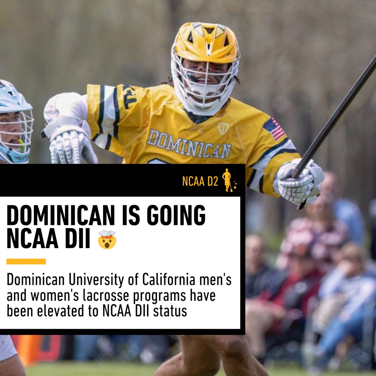 LaxAllStars's tweet image. Dominican will host the first NCAA Division II women's lacrosse program and the second NCAA Division II men's lacrosse program in California 🥍 @dominicanlax @VarsityLacrosse

🔗 Link HERE: buff.ly/463tPpu