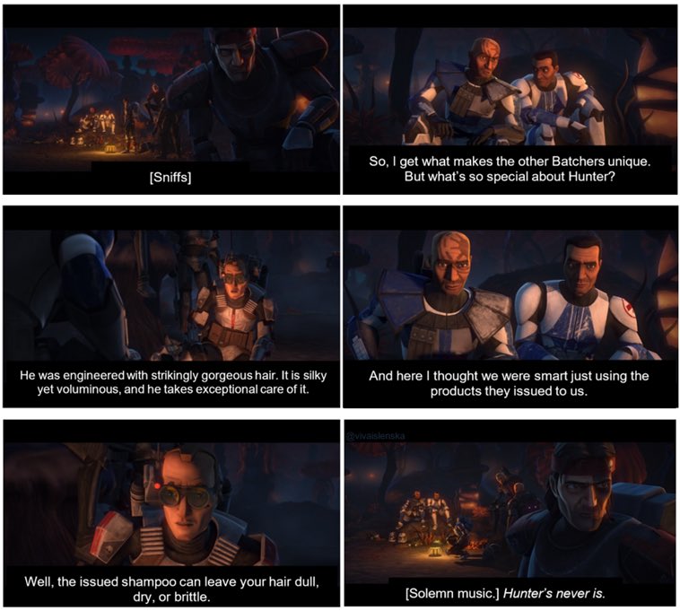 brooke_beaches's tweet image. ✨ “Hunter’s never is.” ✨

Heheh have an alt dialogue for TCW 7x1 between Tech and Jesse. Could have been canon?  #TheBadBatch #badbatchtech #StarWars