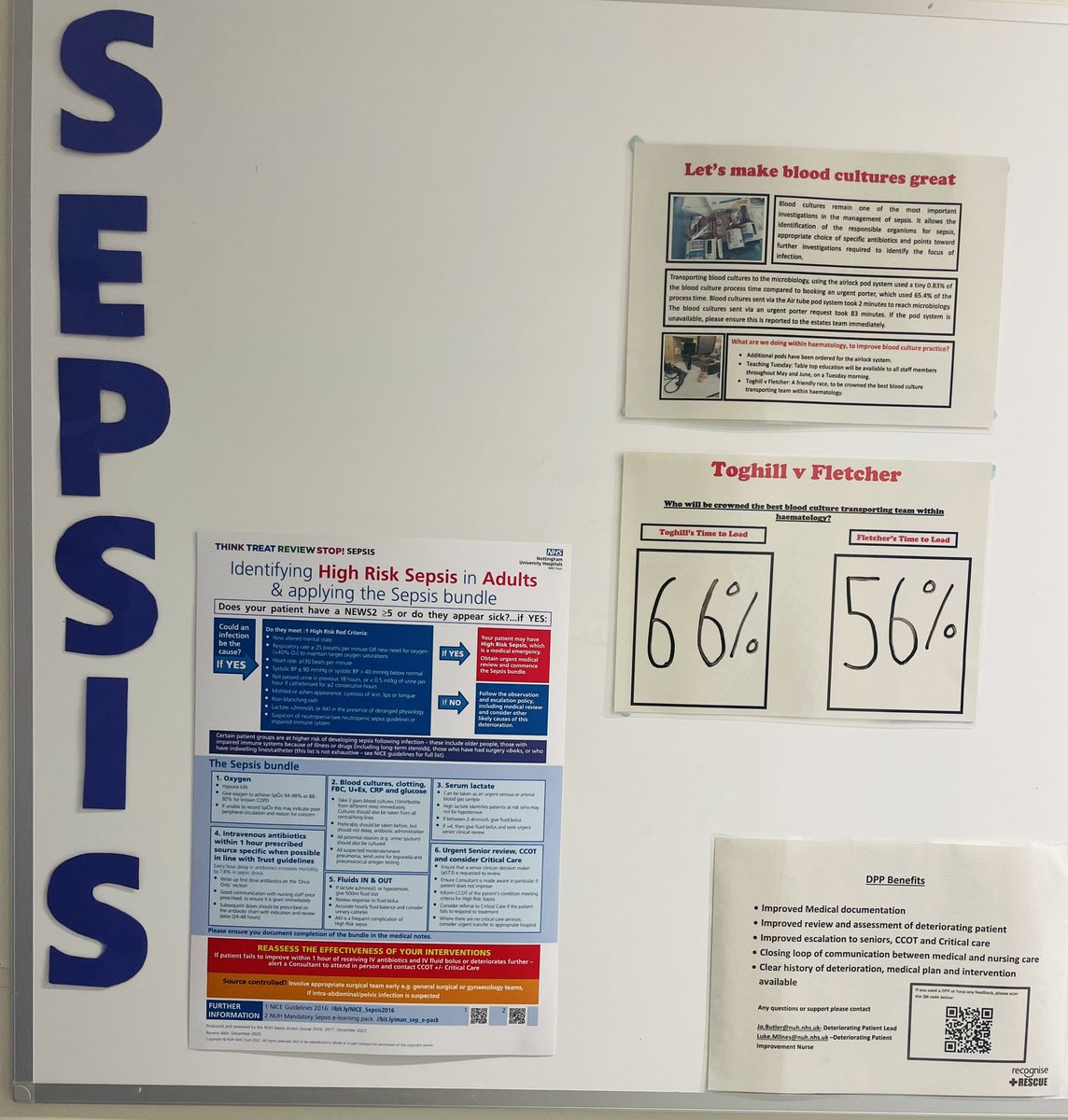 The competition heats up in haematology. Which ward will get their blood cultures transported in the fastest time and within the 4 hour target every time? Who will be crowned the best blood culture transport team Toghill or Fletcher🤔 @ajosephnotts <a href="/Sue_Bowler4/">Sue</a> <a href="/NUH_Infection/">NUH Infection</a>