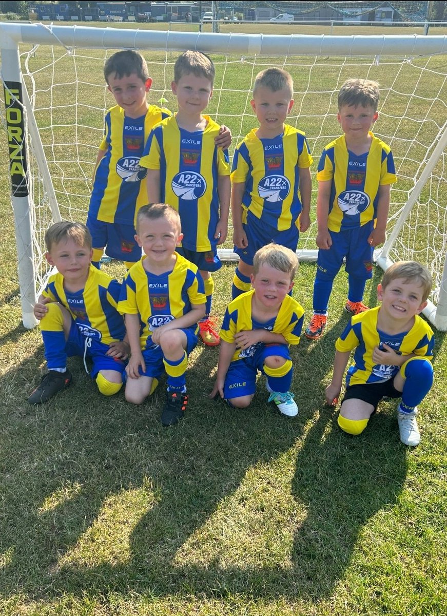 PPFC U6s sporting their new kit very kindly sponsored by A22 Transfers @Jamezworld @Paulie27_  kit provided by @ExileSportswear #PPFC #grassrootsfootball