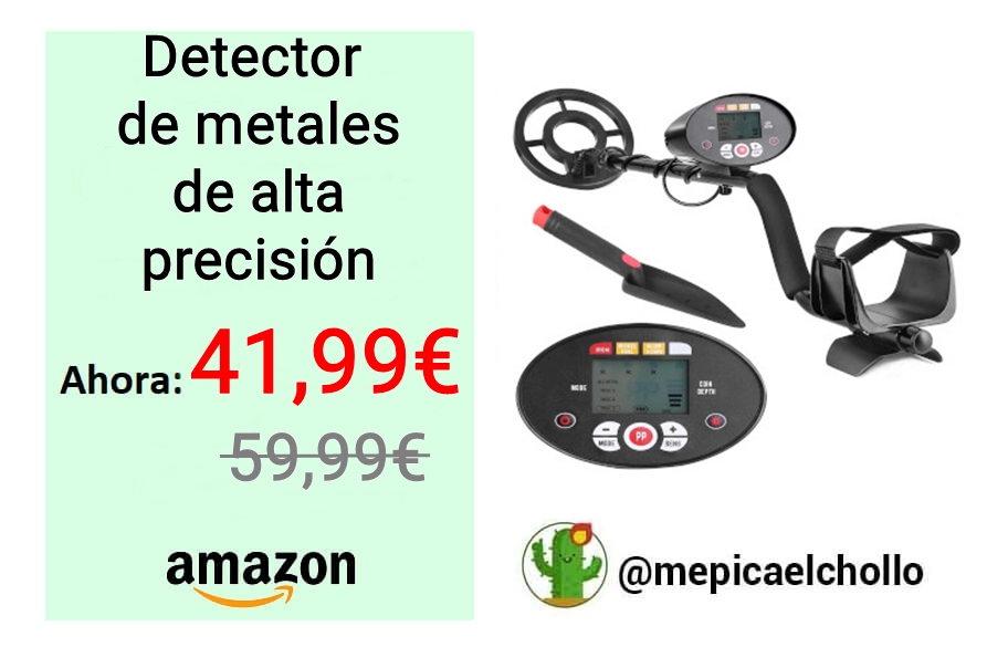 Amazon
Detector de metales de alta precisión te ofrece:

✅3 Tonos de audio
✅Tamaño ajustable
✅Pantalla incluida
✅Tecnología pinpoint
✅Peso de 1880 gramos

Link: amzn.to/440FmUZ