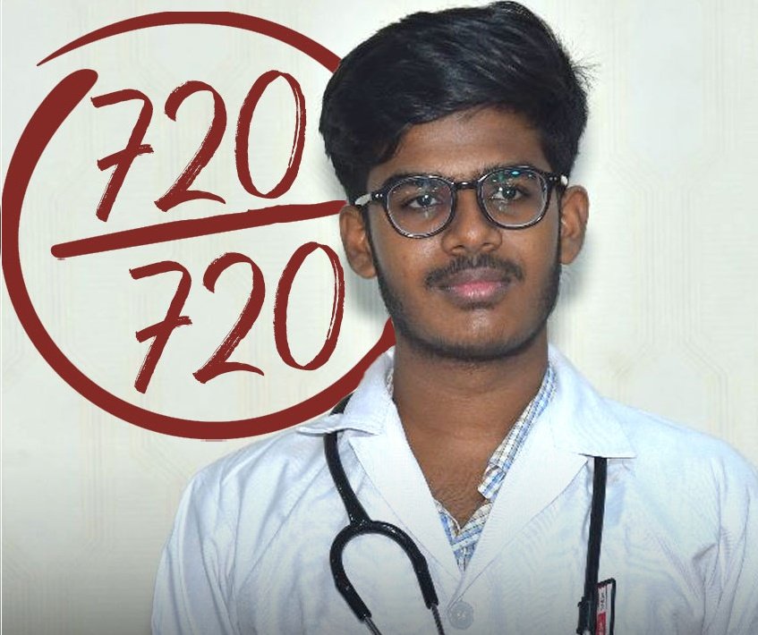 KmurugaPandiyan's tweet image. நீட் தேர்வில் 720/720 மதிப்பெண்கள் பெற்று, இந்தியாவையே திரும்பிப் பார்க்க வைத்த தமிழ்நாடு மாணவர் பிரபஞ்சன்!

#NEETResults | #Prabanjan | #ChannelVision  | #kmjournalist