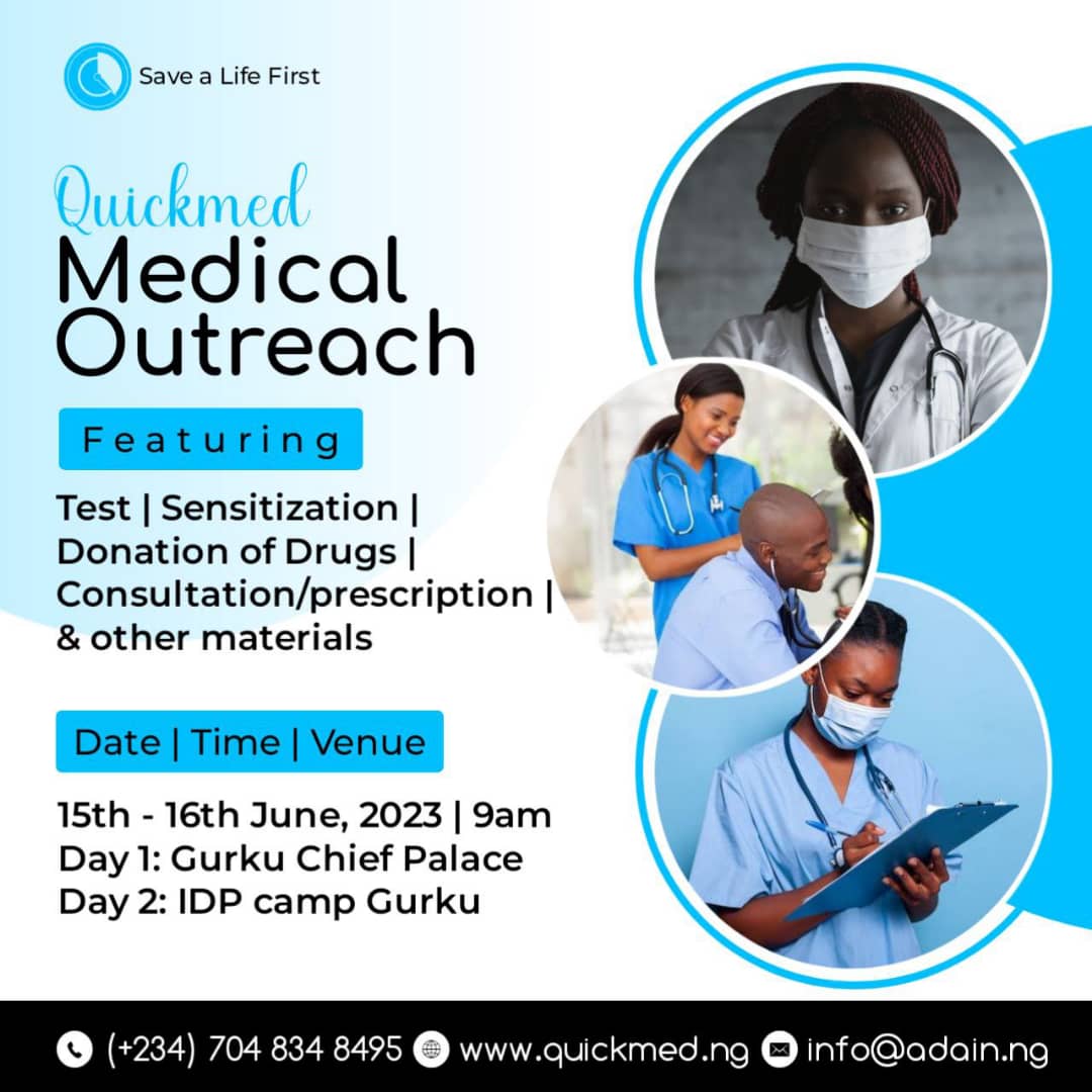 7signxx's tweet photo. If you are in Abuja, and around this axis, feel free to come for a free Medical check up, prescription and free drugs too. Tell a friend to tell a friend.
Kindly Retweet and share with your Abuja family and friends.
#QuickMed #Paramedic https://t.co/F5DwNUXiwB