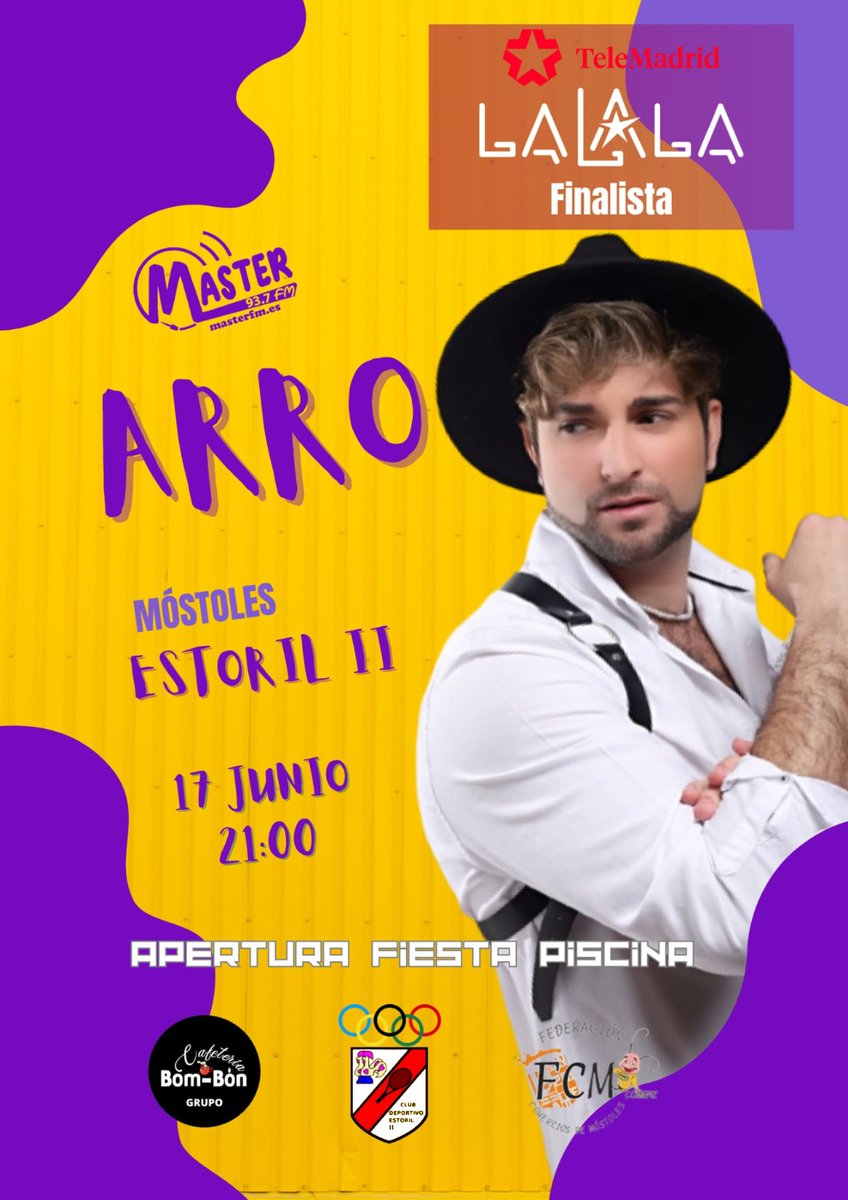 ClubDepEstoril2's tweet photo. 🔊 ¡Este sábado 17 de junio celebramos la apertura de la temporada de piscina a lo grande! 🎤

¡No te lo pierdas! https://t.co/Mc4SpOXFE9