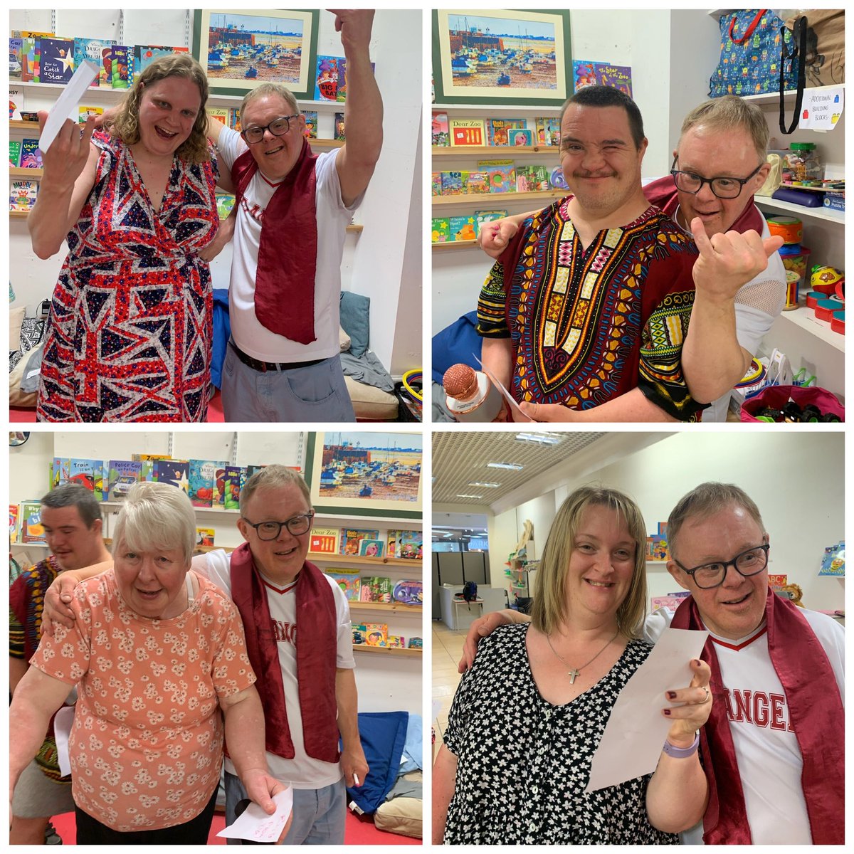 stridetheatre's tweet photo. Todays adult group have been to Blackpool. We went to the beach and rode on a donkey! We then did a meet and greet with two Elvis Presley Tributes 🏖️🫏🎤  #TEAMSTRIDE 🎭 https://t.co/Ts6zTE3mmp