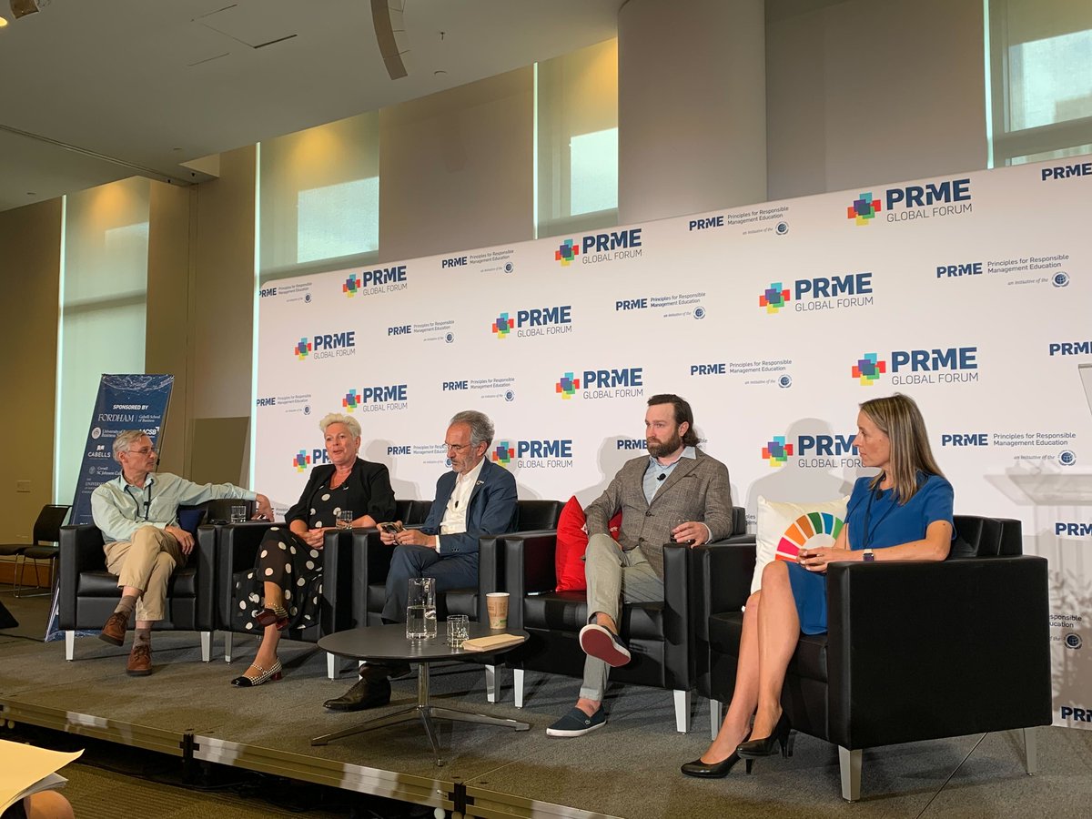 #BTeam CEO <a href="/HallaTomas/">Halla Tomasdottir</a> joins panelists to discuss #SDGs  in the digital era at the the #PRMEGlobalForum