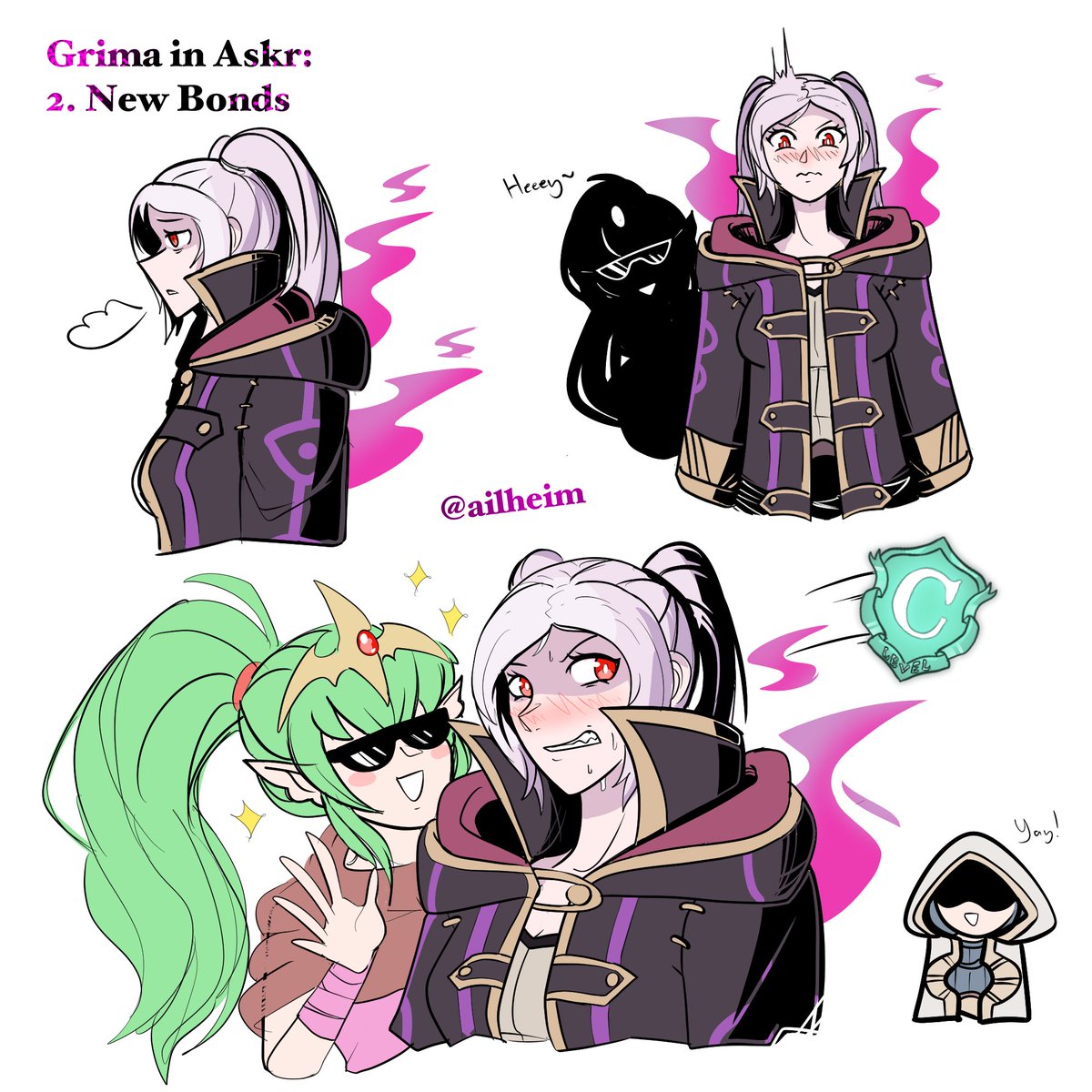 Today's installment of Grima in Askr doodles (2/5)
#FireEmblem #FEHeroes #fanart