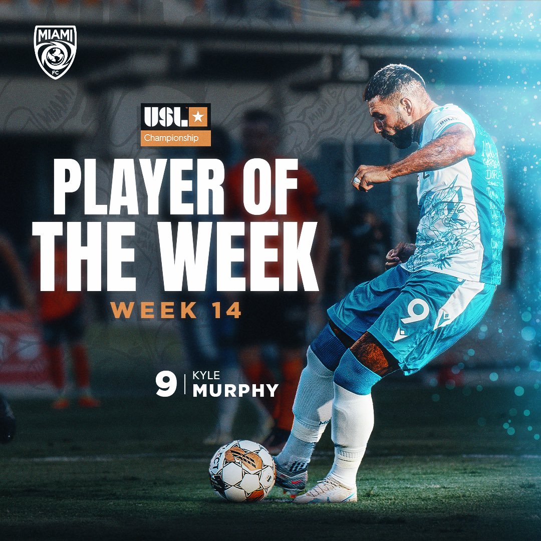 Making moves <a href="/kmurph_19/">Kyle Murphy</a> 🕺🎉👌

Congratulations to Kyle Murphy for earning <a href="/USLChampionship/">USL Championship</a> Player of the Week after bagging a goal and two assists during our match this past weekend 💨

#vamosmiami
