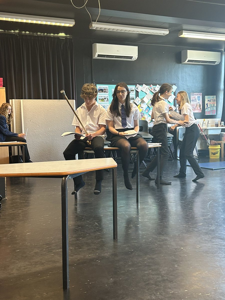 Creating verbatim pieces today in Y10 GCSE Drama. All students focused in their sharing of work, they are finishing this year strong!! 💪 @AldermanHigh #pride #gcsedrama