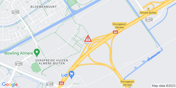 wegstatus's tweet photo. Weg afgesloten: A6 knp Almere. Ongeval(len). https://t.co/7JSwx9corK https://t.co/KVoVOJd6FI