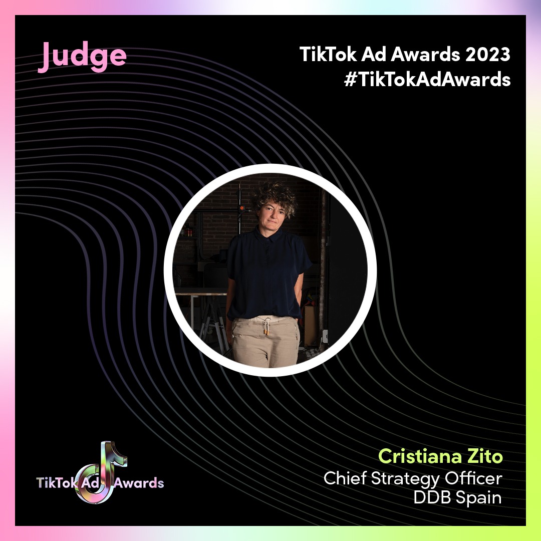 Nos complace anunciar la participación de Cristiana Zito, nuestra, Chief Strategy Officer, como jurado en los #TikTokAdAwards de este año 😉 . 

#DDBSpain #DDB #TikTok