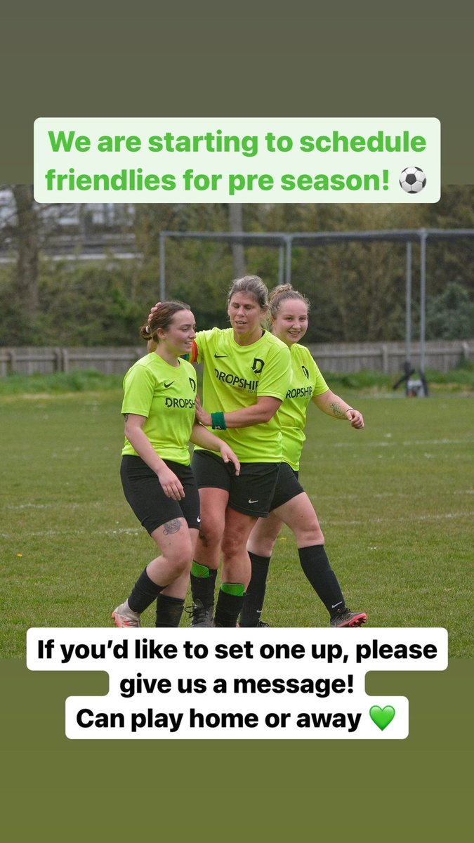 We’d love to hear from new and old teams! Give us a message if you’d like a game ⚽️💚 
<a href="/TheCWFL/">CWFL</a>