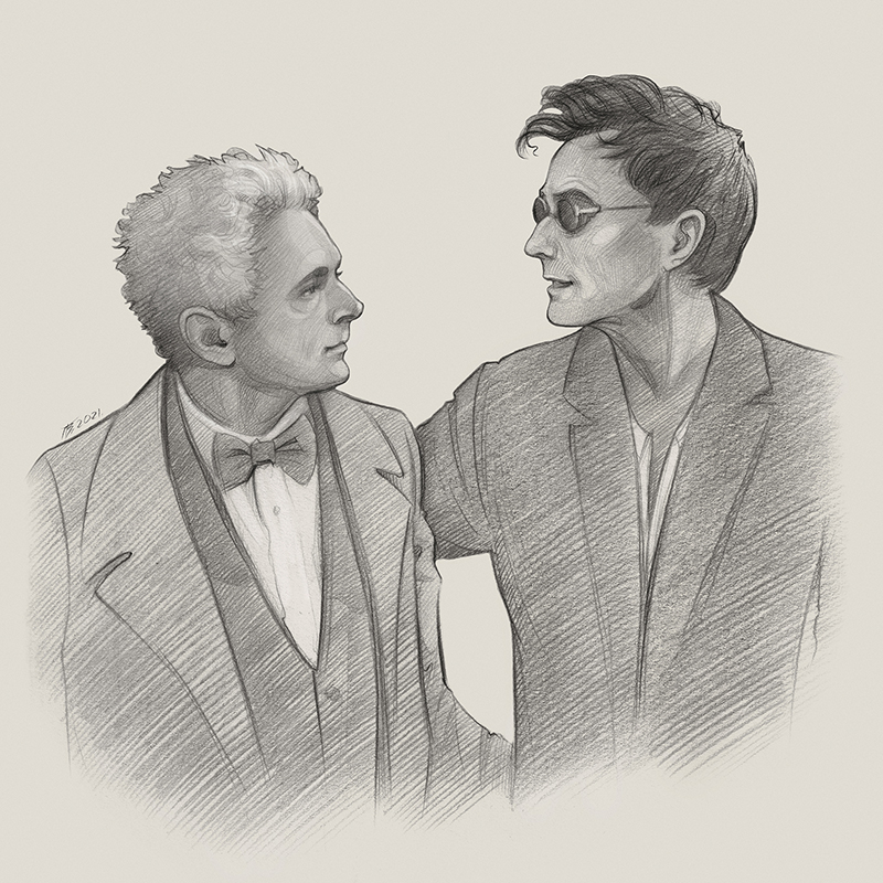 My art of Good Omens! Looking forward to season 2 🥰
The print shop is open again! Welcome!
🤗💕
etsy.com/shop/TendaLeeA…

#GoodOmens #GoodOmens2 #Aziraphale #Crowley #GoodOmensFanArt #artprints #PrintsForSale #etsy