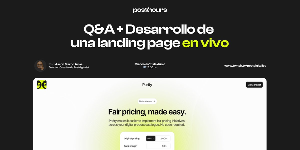 postdigitalist's tweet image. Mañana a las 19:30 (🇦🇷) nuestro director creativo va a estar hablando sobre #conversiondesign &amp;amp; desarrollando una landing page en vivo. 
Nos encontramos en twitch.tv/postdigitalist