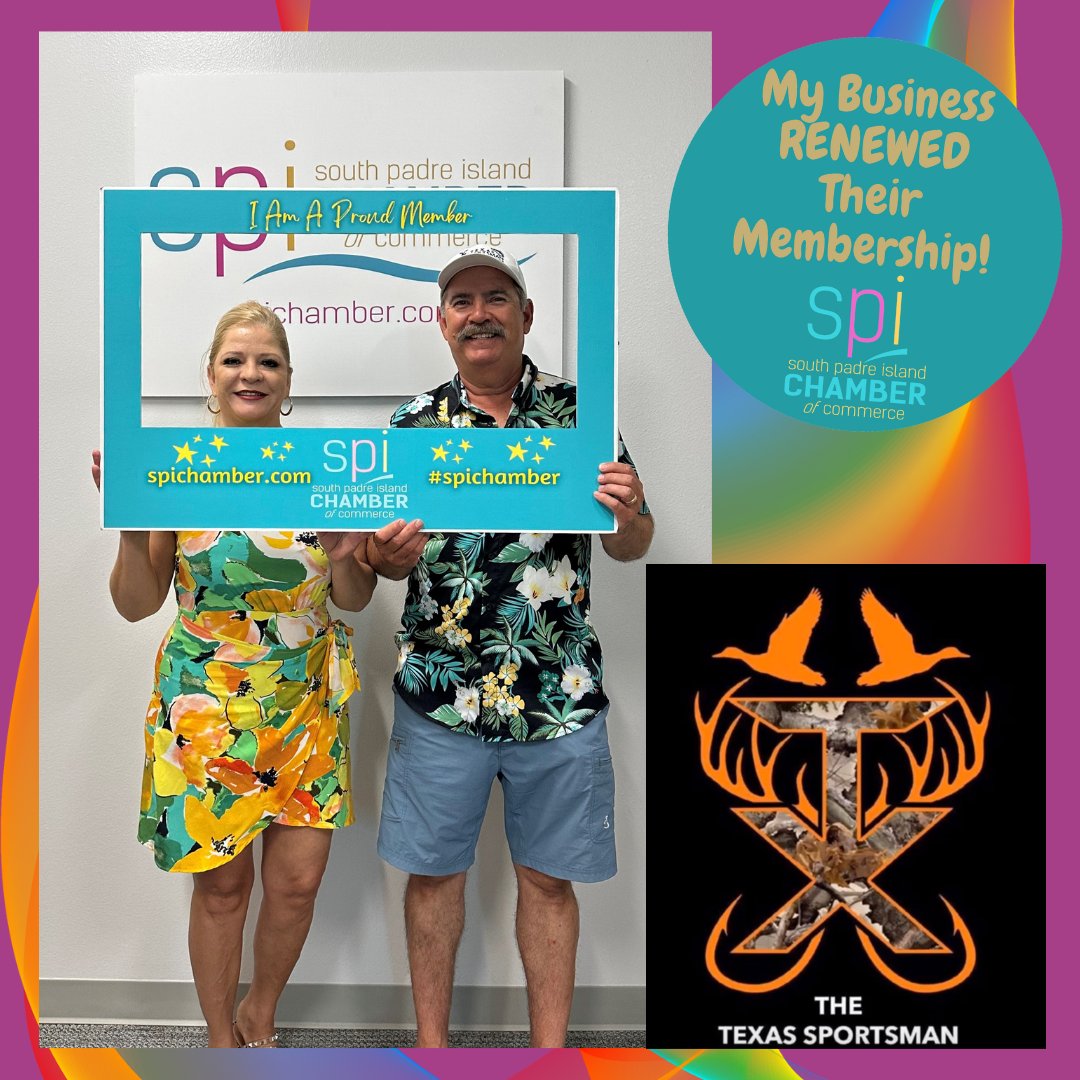 Fred & Cindy Rodriquez w/Texas Sportsman came in for their RENEWED MEMBER photo! Chamber Rock Star ⭐⭐⭐⭐⭐  
#spichamber #KeepItLocalSPI #ChamberStrong #SmallBusiness #EatLocal #ShopLocal #PlayLocal #ReferLocal #HireLocal #SouthPadreIsland #SPI #PortIsabelTX #LagunaVista