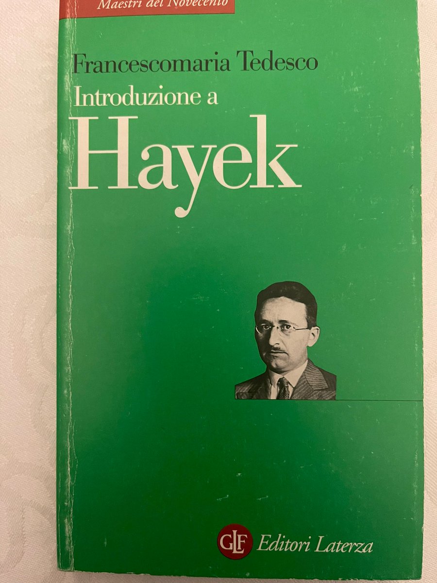 Il libro di oggi:       
📗Introduzione a Hayek - Francescomaria Tedesco
#leggere #libridellacultura #14giugno #cultura #librodelgiorno