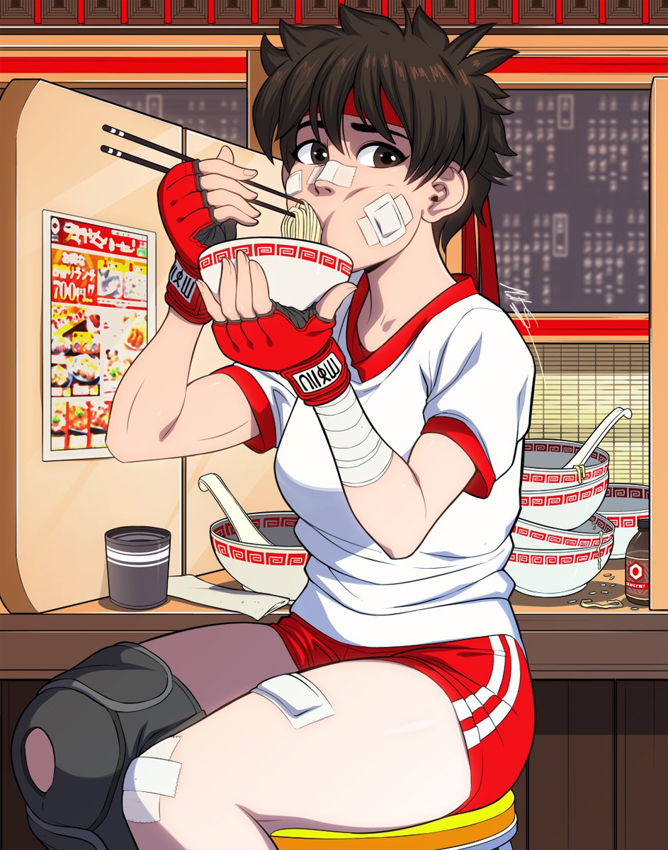 All that fighting makes a gal hungry! #SakuraKasugano #StreetFighter #NewArtTuesday #Fanart