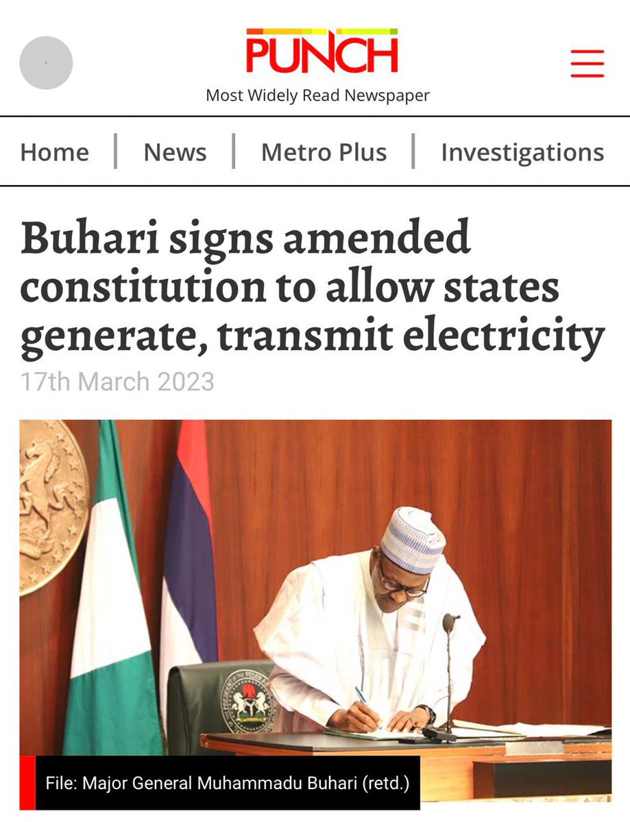 Tinubu signed the bill already signed by Buhari.  This is Tinubu rigging Buhari.

punchng.com/buhari-signs-a…