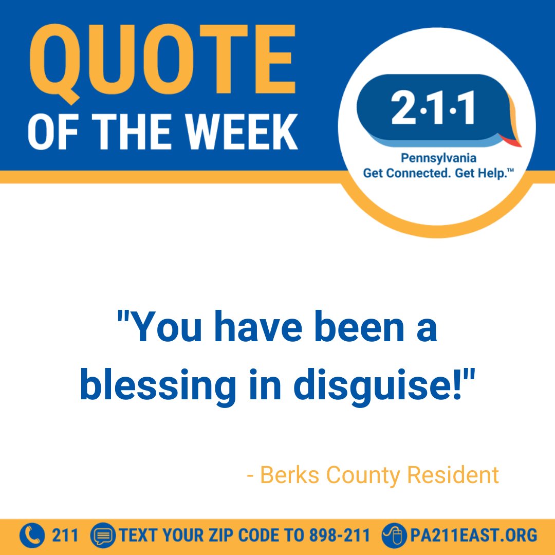 PA211East's tweet photo. Thank you to all of our neighbors who have trusted our #211 team to help them et the resources that they need!

We're here to help 24/7/365! Just #dial211, message, text your zip code to 898211 or visit https://t.co/qUd5W1Qr79.

@UWBerks https://t.co/RI6kT1nAyj