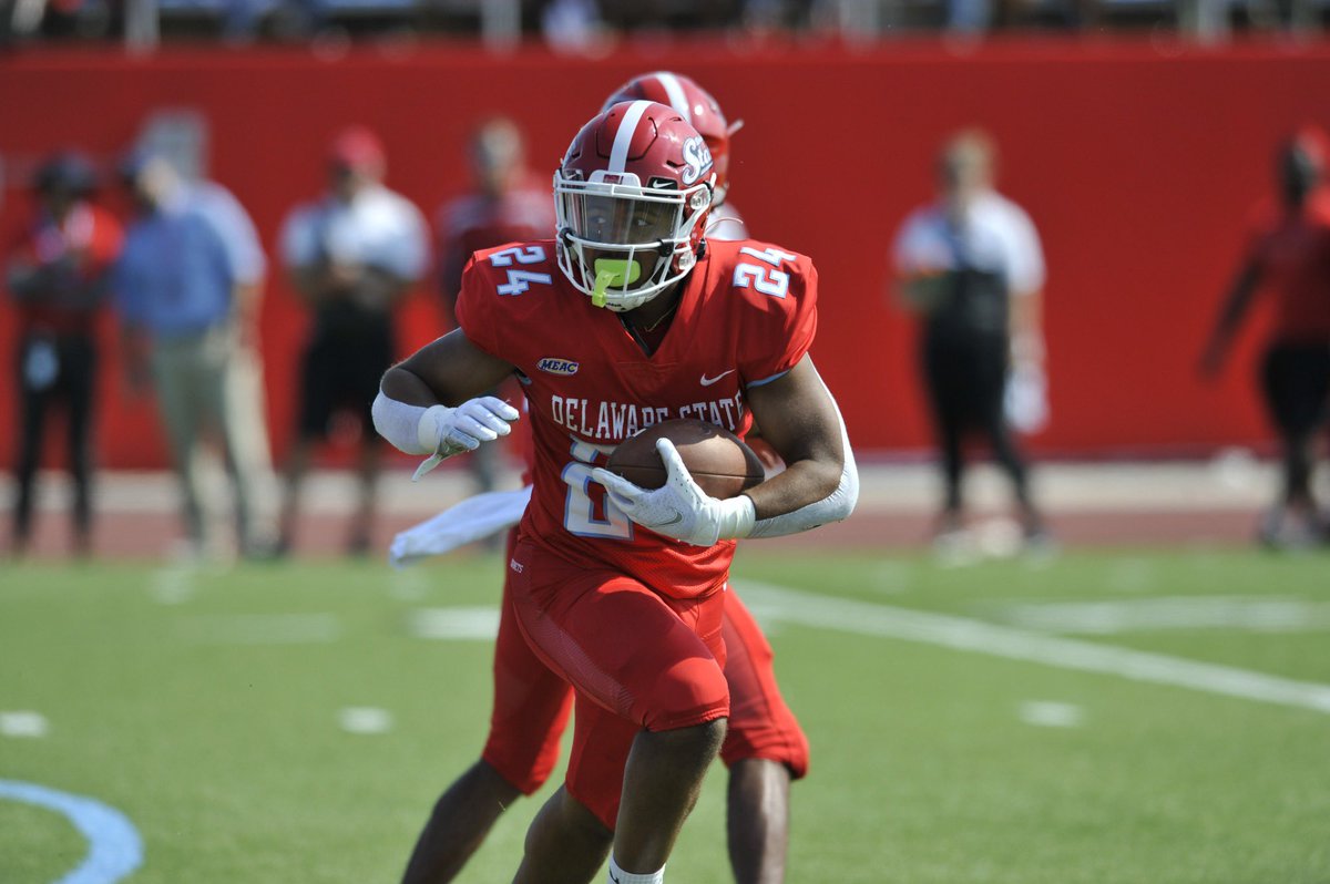 After a great talk with <a href="/CoachDRedd/">Devin Redd</a>, I’m blessed to receive an offer from Delaware State university! <a href="/MrKleanKutVA/">Keylon Mayo</a> <a href="/DSACoachHlee_4/">Harry Lee Daniel</a>