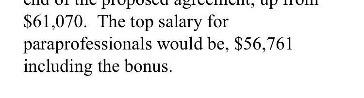 Tentative agreement (TA) from @uft @NYCSchools is lacking in so many ways and always have to point out how wildly underpaid paras are