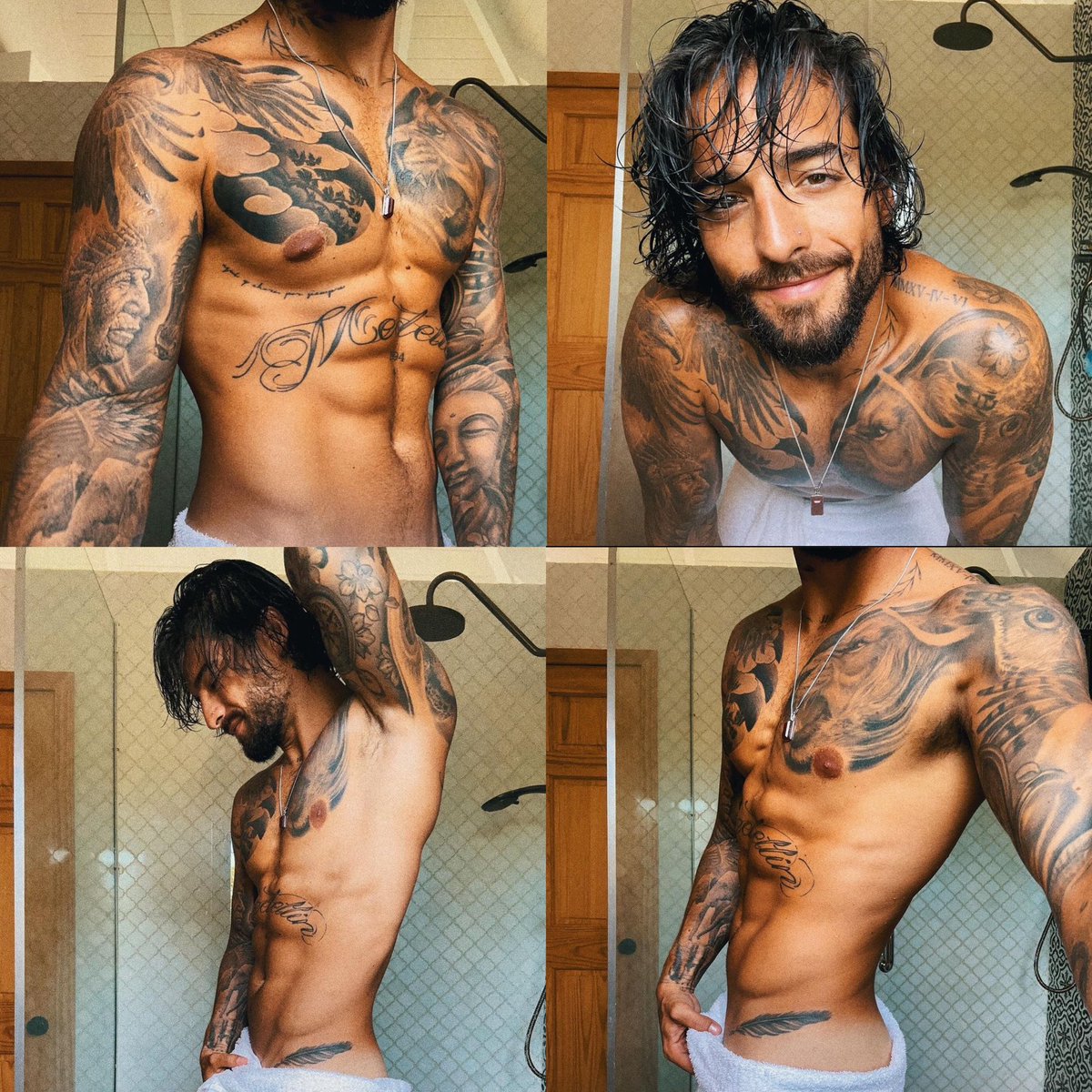 Maluma shares new shirtless photos.