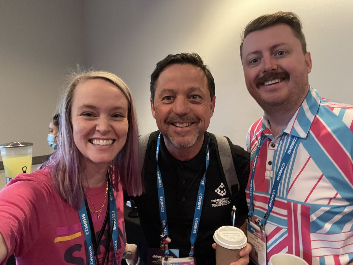 Two of my favorite guys! VLBM and now! 😊 <a href="/KiWyHR/">Kirk Wyman</a> <a href="/BruceWaller/">Bruce W. Waller</a> #SHRM23 #ClaireShares