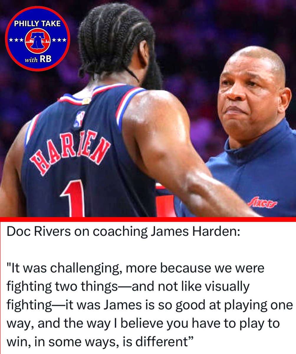 Doc Rivers said it was “tough” to coach James Harden 👀🍿🔥

#BrotherlyLove #Sixers 🔵🔴