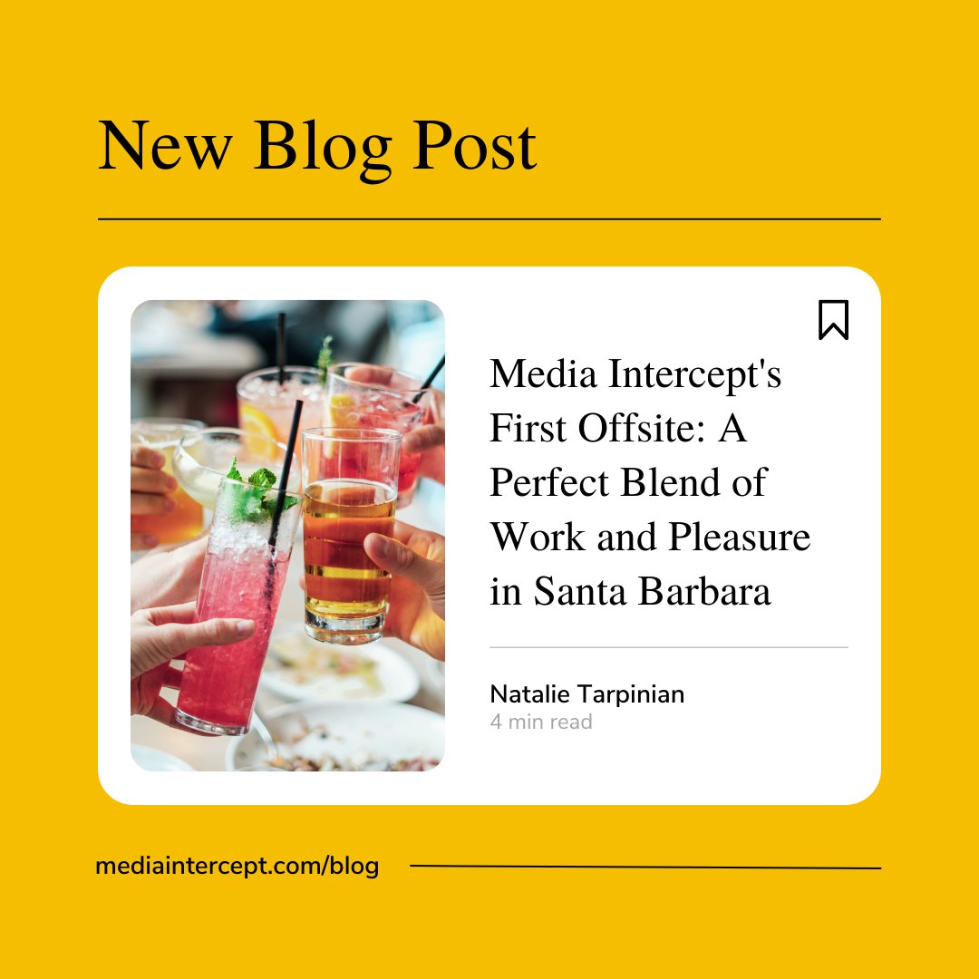 m_intercept's tweet image. Our first offsite was a success! Check out our blog post to learn more about how it was structured and our takeaways:

mediaintercept.com/post/media-int… 

#startupinspiration #mediastartup #contentmarketing #sponsoredcontent #sponsorednewsletters