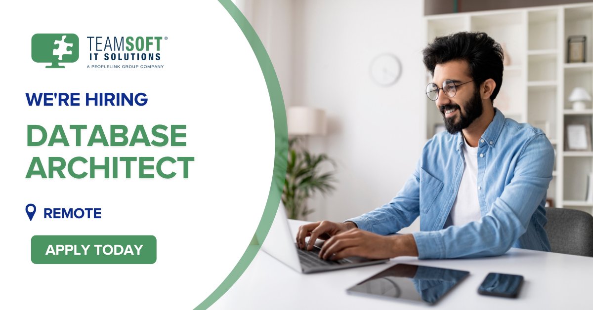 TeamSoft_Inc's tweet image. Our client is searching for a dynamic #DatabaseArchitect to drive their data management strategies. If you have experience with Oracle, DB2, SQL Server and Cloud SQL, don't miss this remote opportunity and apply today. ow.ly/usQW50OMV68
#TeamSoft #TechCareers #RemoteWork
