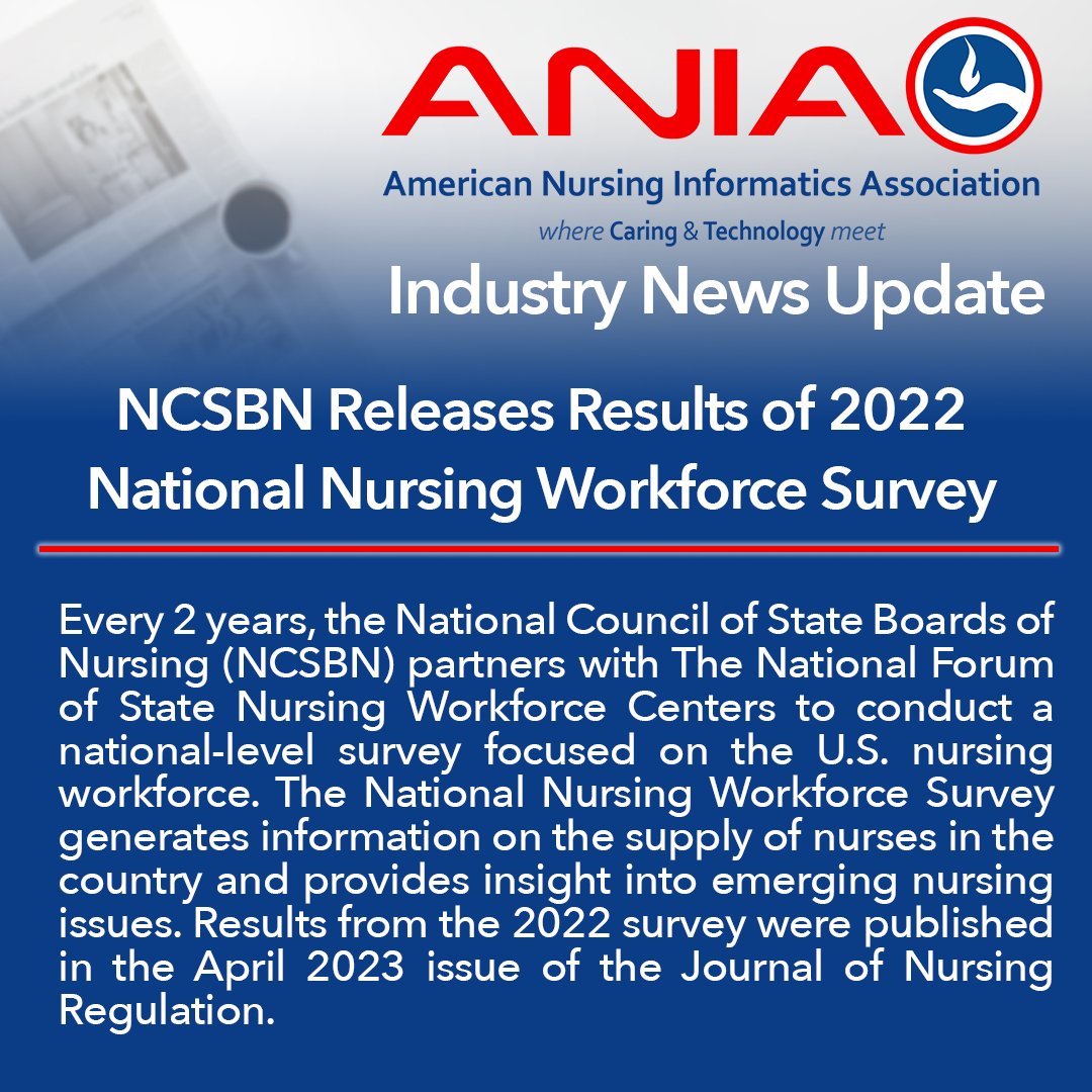 The National Nursing Workforce Survey generates information on the supply of nurses in the country &amp; provides insight into emerging nursing issues. Results from the 2022 survey were published in the Journal of Nursing Regulation.

Read them here👇
ow.ly/gMVN50OxHM3
