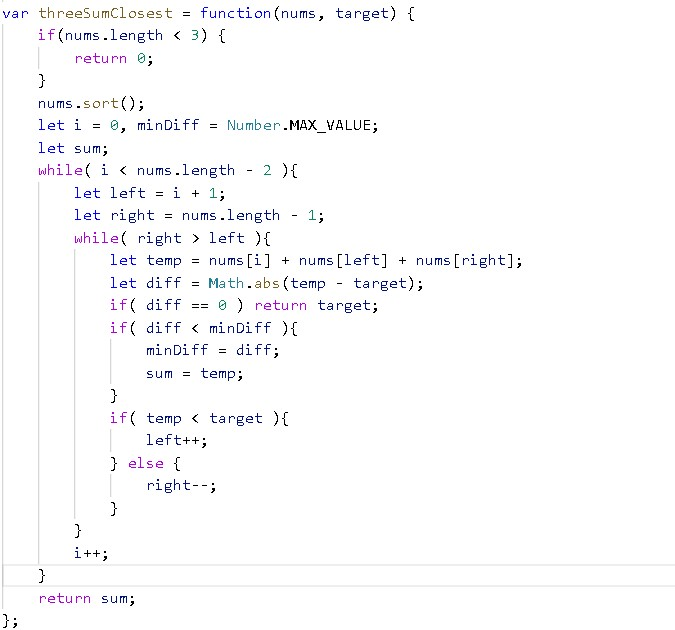 cordial_shubh's tweet image. #365dayscodingchallenge
Day 45 of 365 (3Sum Closest - Leetcode -Javascript) #consistent #leetecode #hackerrank #codechef #hackerearth #javascript #python #java #dsa
Ig: cordial_shubh