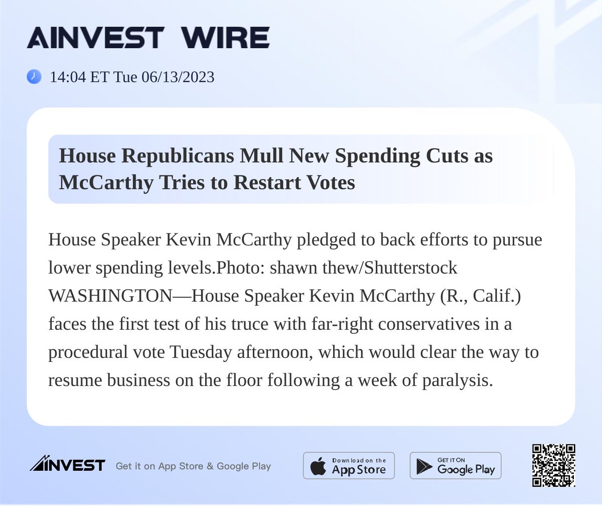 House Republicans Mull New Spending Cuts as McCarthy Tries to Restart Votes
#AInvest #Ainvest_Wire #ElectionDay #Election2022 #Midterms2022
View more: bit.ly/3X4l0XC