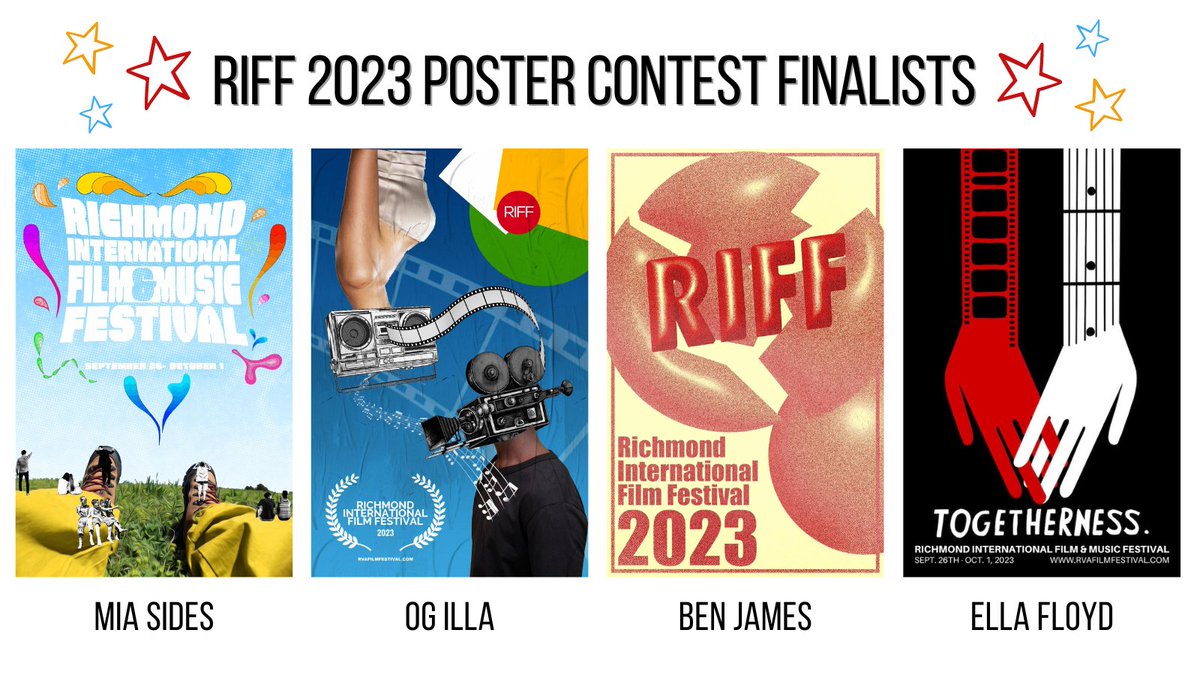🌟RIFF's 2023 Poster Contest received incredible submissions from talented artists who beautifully captured the theme of 'Togetherness'. Today, we reveal the finalists! Prepare to be inspired by their thought-provoking artwork. Big thanks to all the artists who participated!🎨