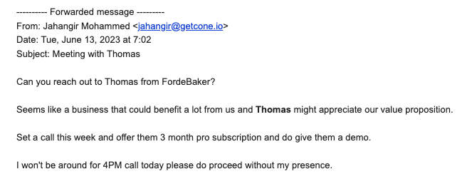 My favourite type of B2B lead generation spam