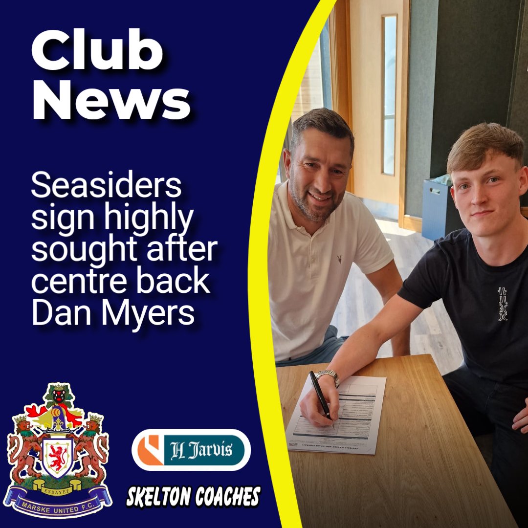 Marske United are delighted to announce the signing of talented young centre back Dan Myers subject to league and FA approval. The highly sought after defender joins the Seasiders after a spell at Northern League Division One Champions Newton Aycliffe.

marskeunitedfc.org/news/seasiders…