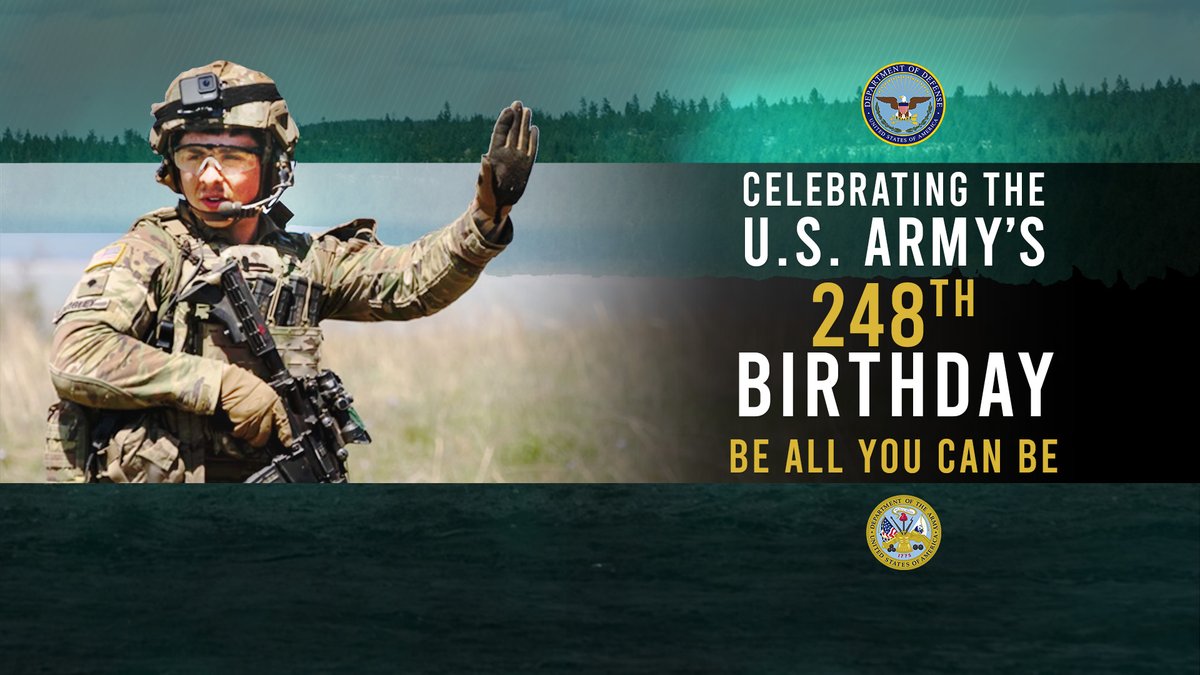 As we celebrate the 248th birthday of the @USArmy, we remember the remarkable moments that have shaped its illustrious history. The U.S. Army has always risen to the challenge as they strive to be all they can be. #USArmyBirthday