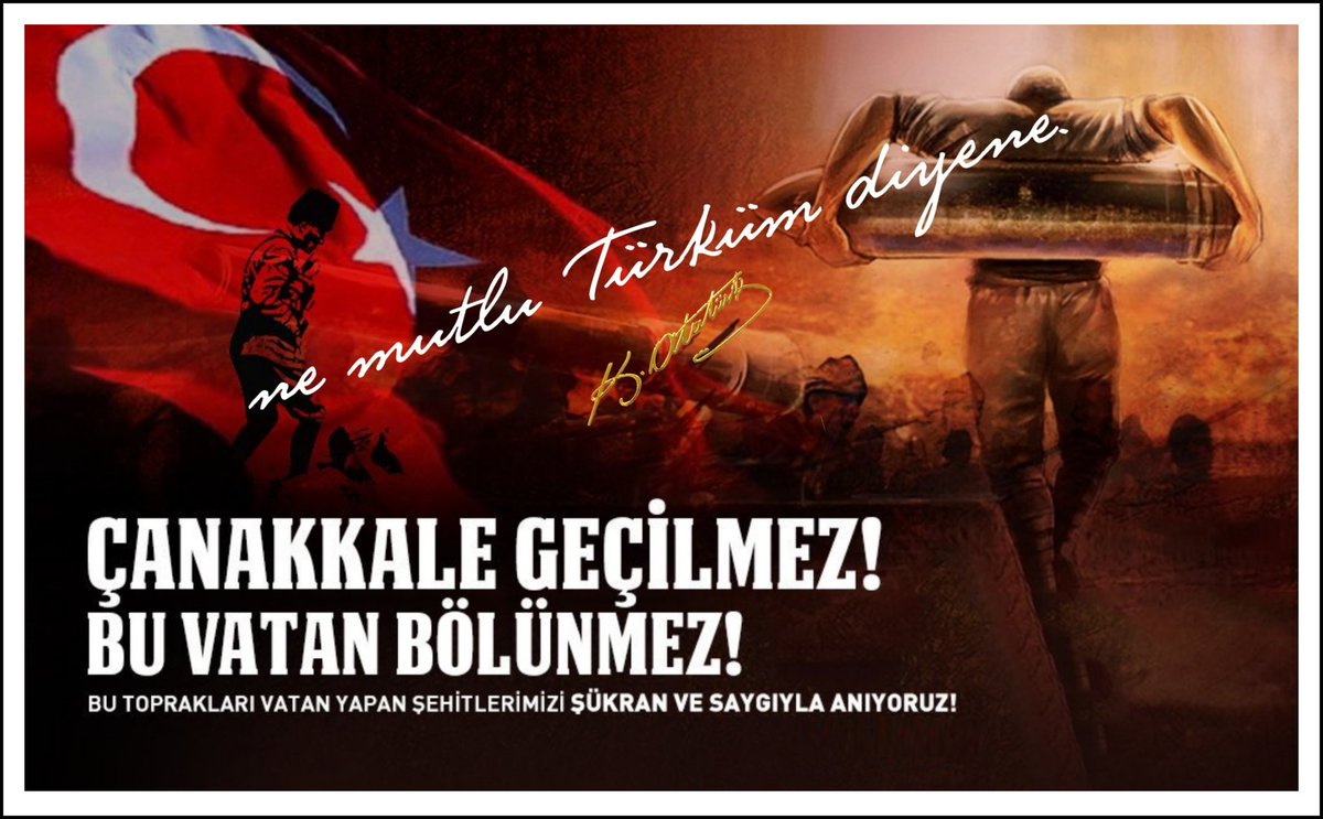@umitozdag Cesaret, Onur, Vefa, Kahramanlık Öyküsü, Varoluş destanı Çanakkale. Bu Vatan ne zor şartlar altında kazanıldı! Unutma Türkiye Türklerindir.