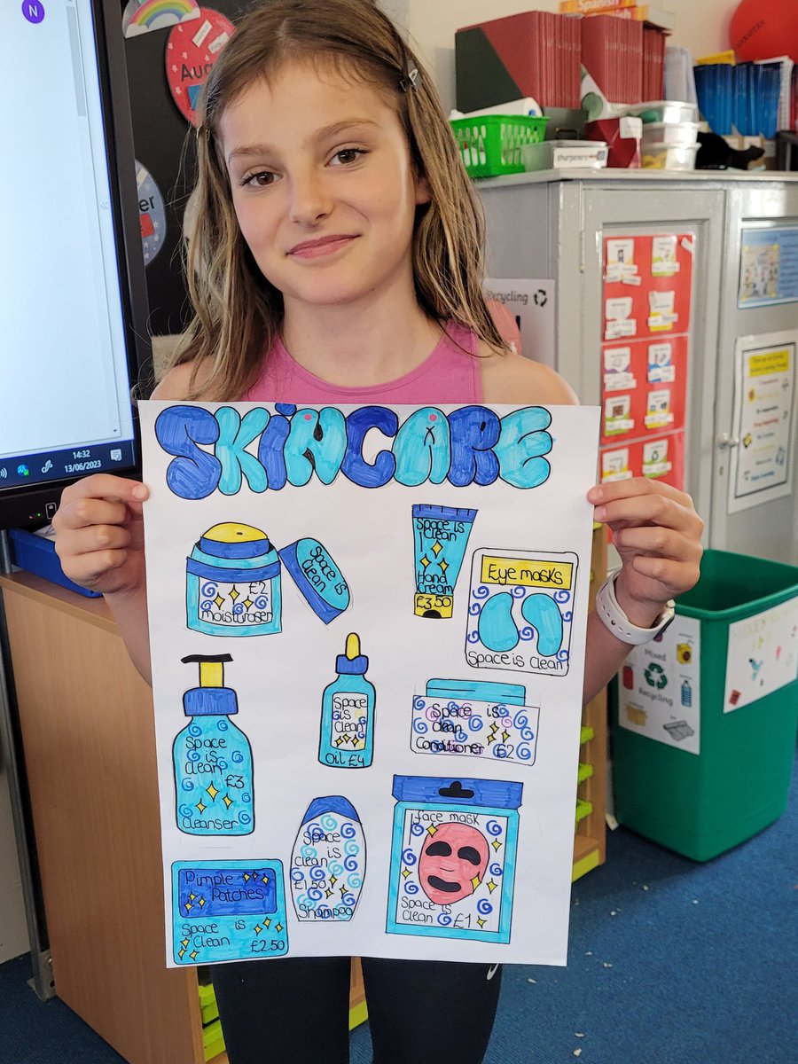 P6 have been learning about hygiene and how to look after themselves as they approach those 'teenage years!' They designed these fantastic skin care and body products in health and wellbeing lessons. They look just as good as products in our supermarkets now! 😊