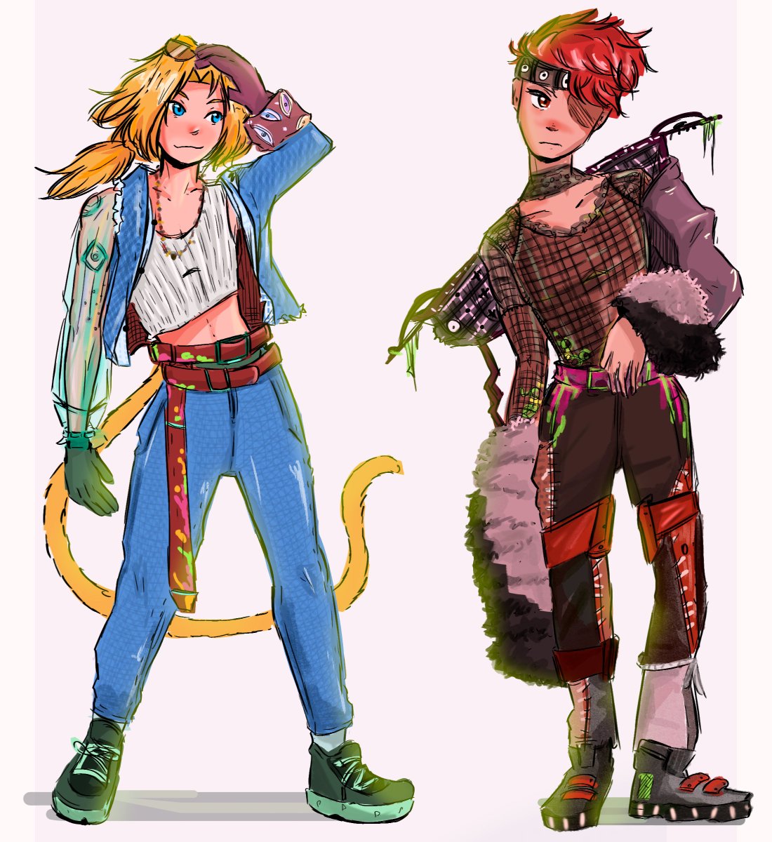 Nani_121's tweet photo. dem boys! #ff9 #sketches https://t.co/XzTwaOQska