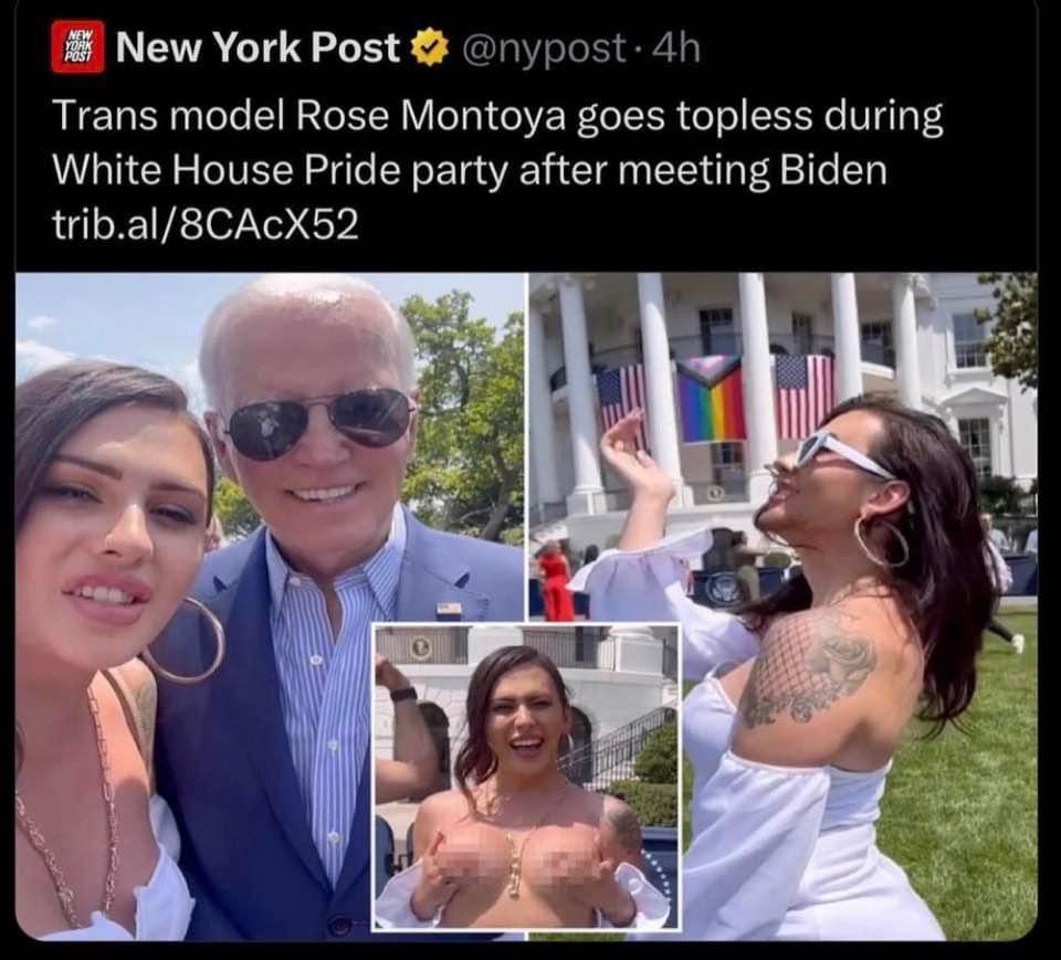 AngelaBoxShow's tweet photo. Stunning and Brave. Such dignity.
#StunningAndBrave #Pride #PrideMonth #Groomers #SickFreaks #StopGroomingKids #GroomersGottaGroom #AlphabetPeople #PronounPeople @WhiteHouse @POTUS #RoseMontoya https://t.co/UQ36cwGB3x