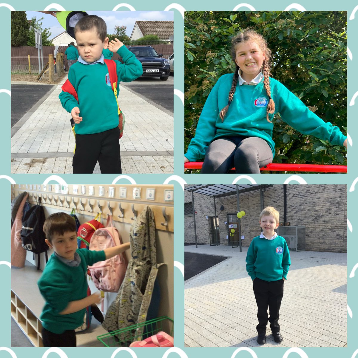 Super smart in our new school uniform. 💚 Our school is our children and we are incredibly proud of them today! 👏🏽 #TogetherWeGrow