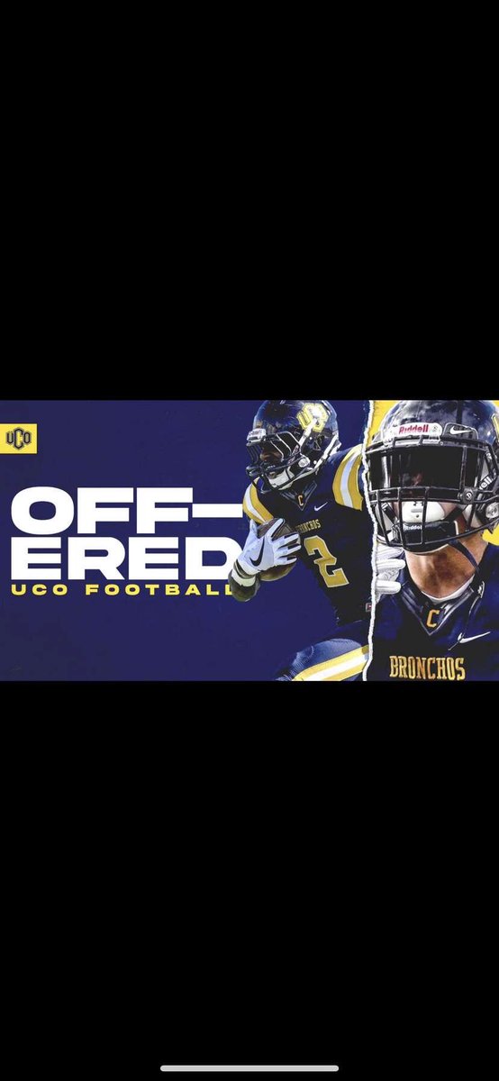 Tay Moore (@taymoor89374780) on Twitter photo After a great conversation with <a href="/Coach_Lech/">Brandon Lechtenberg</a> I have received my first offer to play DB at <a href="/ucobronchofb/">UCO Football</a>
<a href="/_CoachDonald/">Dimitri Donald™</a> <a href="/CoachMcGuire_/">Adam McGuire</a> <a href="/CoachTwe/">Logan Twehous</a> After a great conversation with <a href="/Coach_Lech/">Brandon Lechtenberg</a> I have received my first offer to play DB at <a href="/ucobronchofb/">UCO Football</a>
<a href="/_CoachDonald/">Dimitri Donald™</a> <a href="/CoachMcGuire_/">Adam McGuire</a> <a href="/CoachTwe/">Logan Twehous</a>