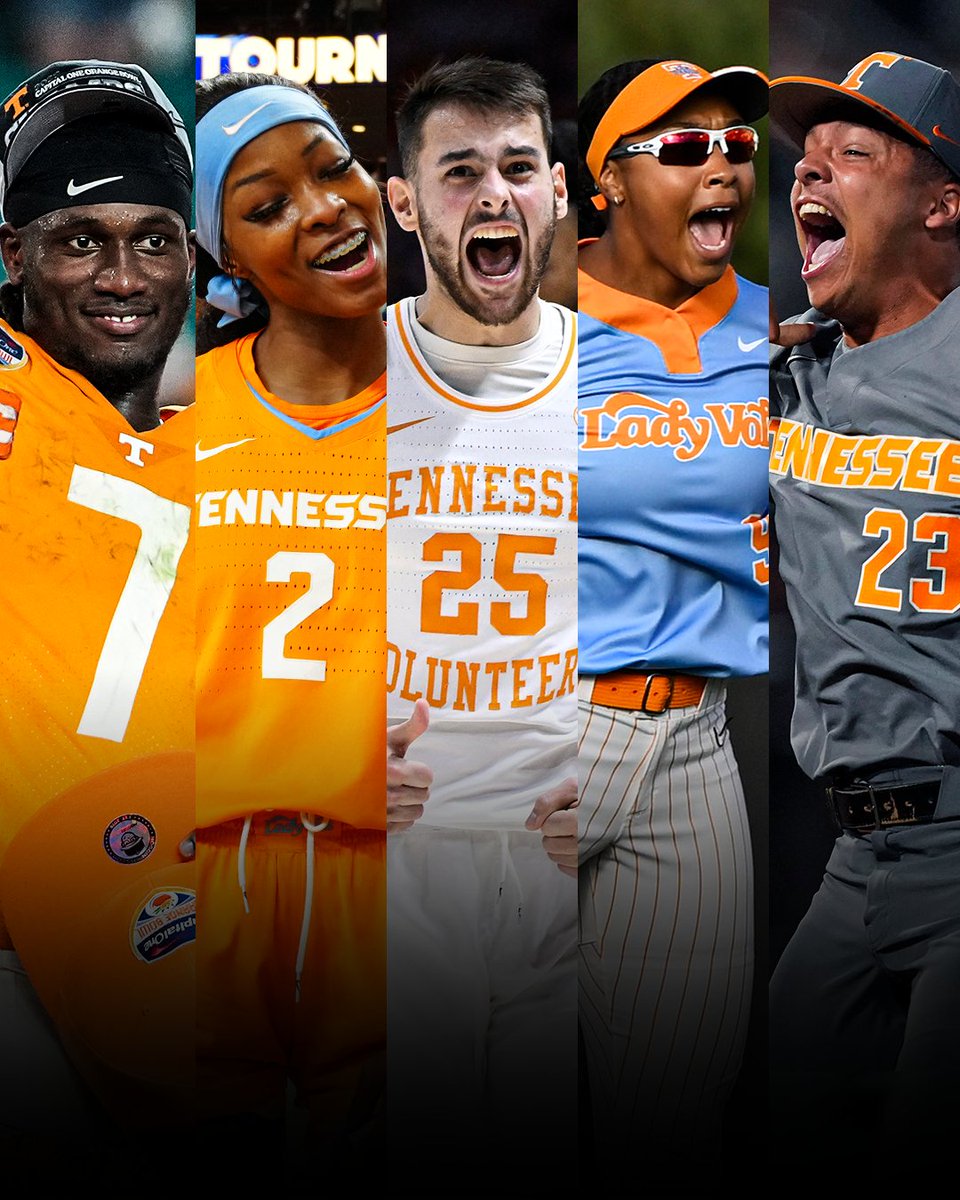 WHAT A YEAR FOR THE VOLS 🍊📈

@Vol_Football: New Year’s Six Bowl
@LadyVol_Hoops: Sweet 16
@Vol_Hoops: Sweet 16
@Vol_Softball: College World Series
@Vol_Baseball: College World Series