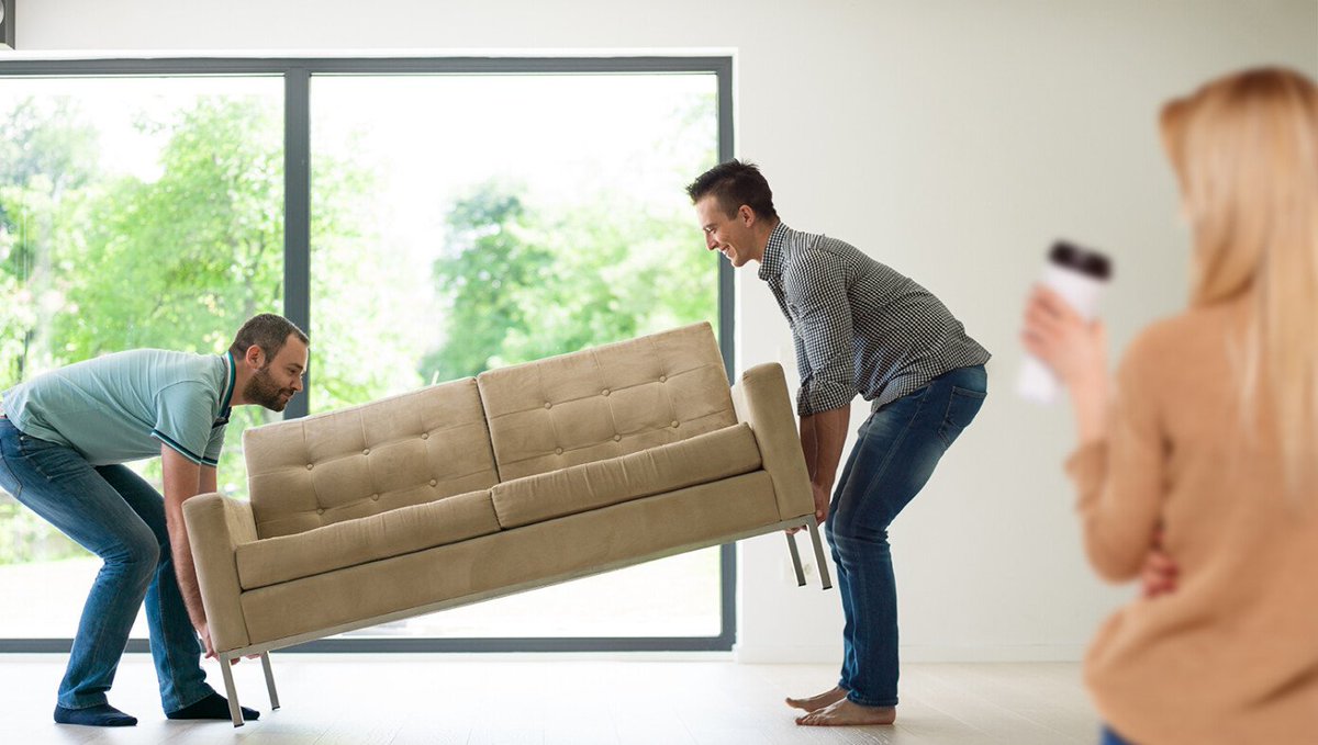 TheBabylonBee's tweet photo. Men Carrying Couch Remind Everyone It’s Not Heavy Or Anything, It’s Just An Awkward Shape https://t.co/KVWZHul0pU https://t.co/E676UtuGra